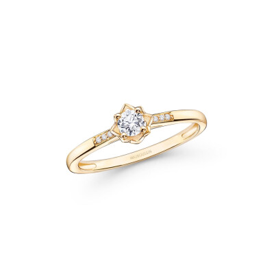 Solitaire Mauboussin Ma Reine d'Amour N°2 en or jaune et diamants